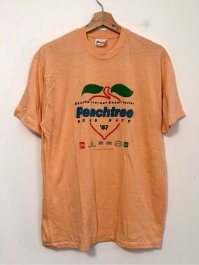 VTG 1987 AJC Peachtree Road Race Stedman Single Stitch Graphic Tee